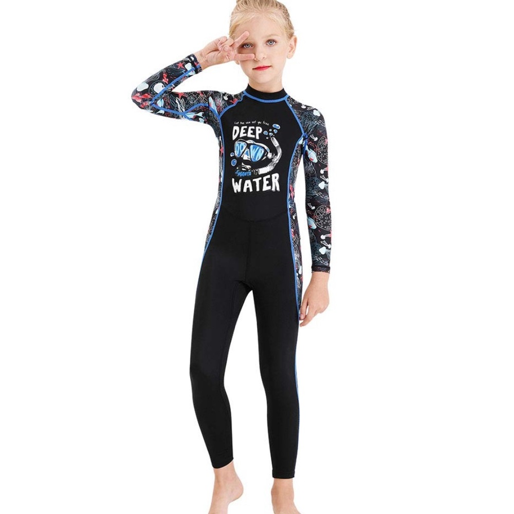 Kids Black and Blue Swim Suit